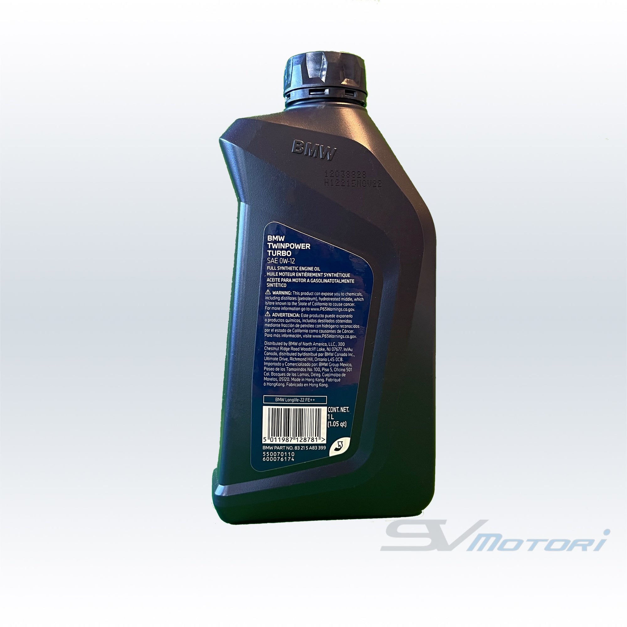 BMW 0W-12 LL-22 FE++ Gasoline Twin Power Turbo Synthetic Oil 1 Liter 83-21-5-A83-399