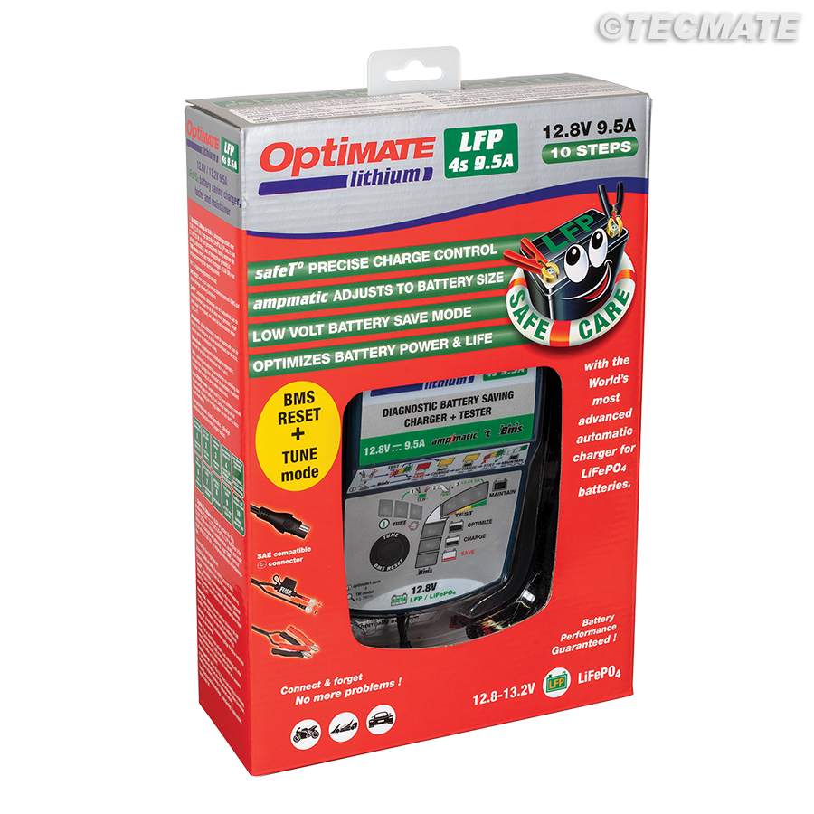 Optimate TM-275 V2 9.5amp Battery Charger/Maintainer/Power Supply (12-13.2V Batteries)