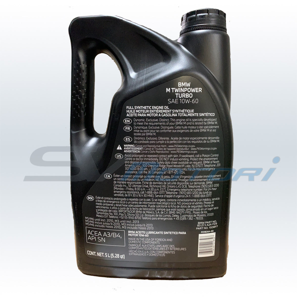 BMW 10W60 M Twin Power Turbo Synthetic Oil - 5 Liter