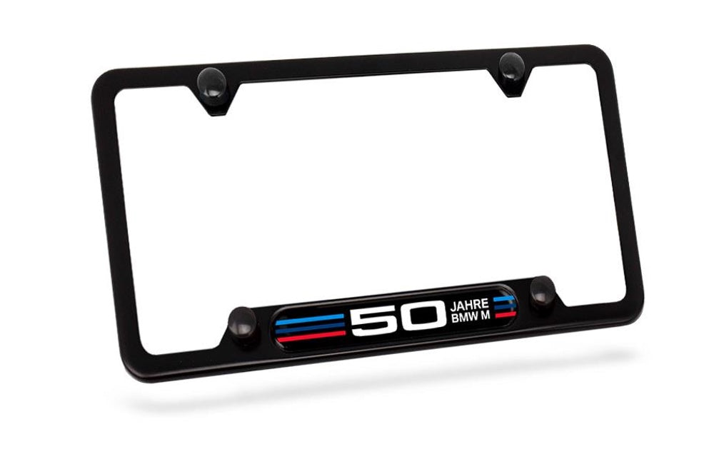BMW 50 YEARS M LICENSE PLATE FRAME