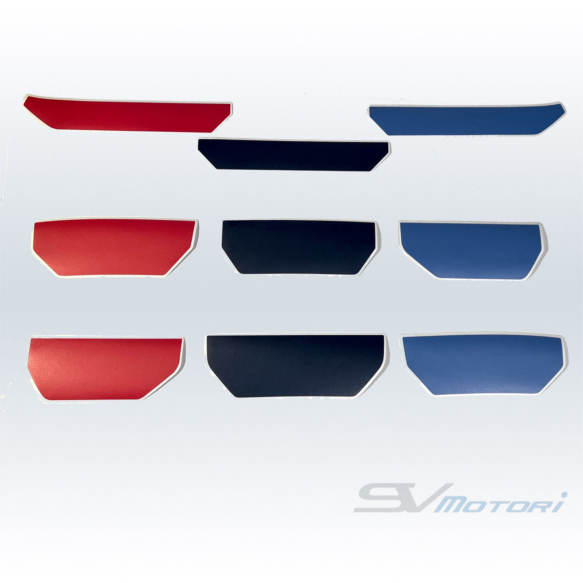 M2 Front and Rear Decal Set - Tri Color